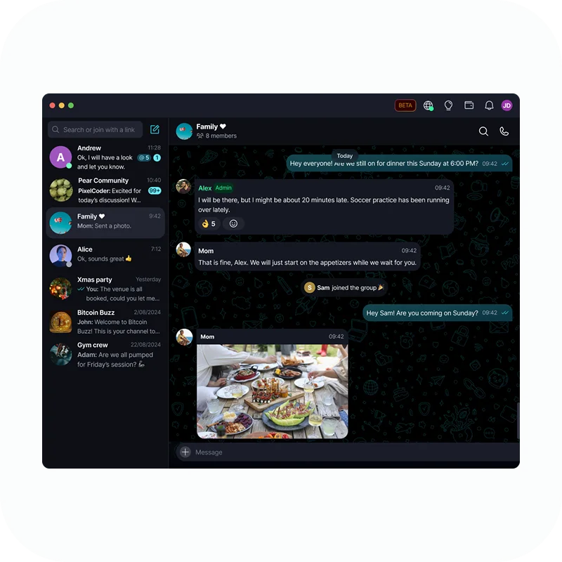Keet desktop app previews